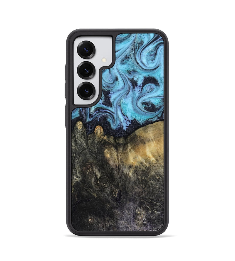 Galaxy S25 Wood Phone Case - Jacque (Blue, 816372)