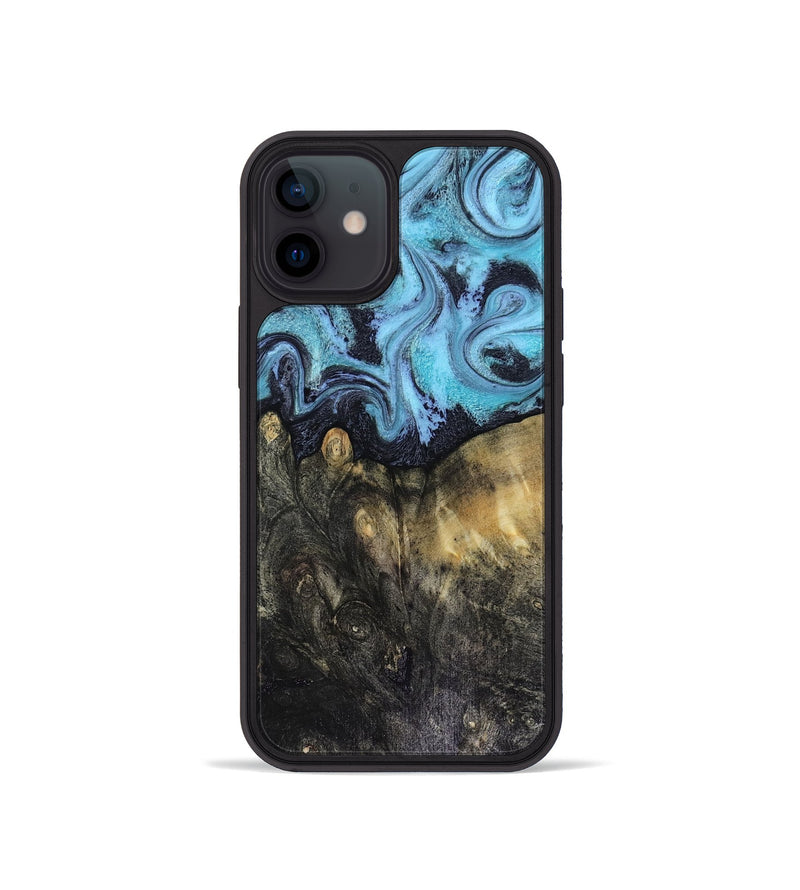 iPhone 12 mini Wood Phone Case - Jacque (Blue, 816372)