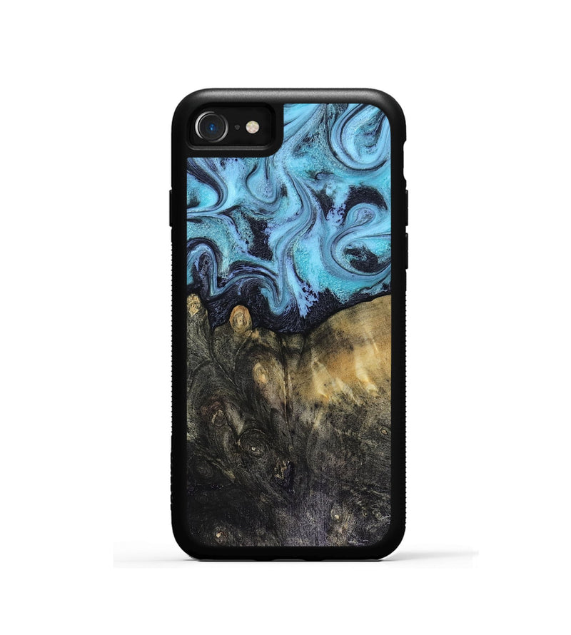 iPhone SE Wood Phone Case - Jacque (Blue, 816372)