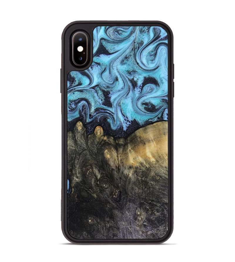 iPhone Xs Max Wood Phone Case - Jacque (Blue, 816372)