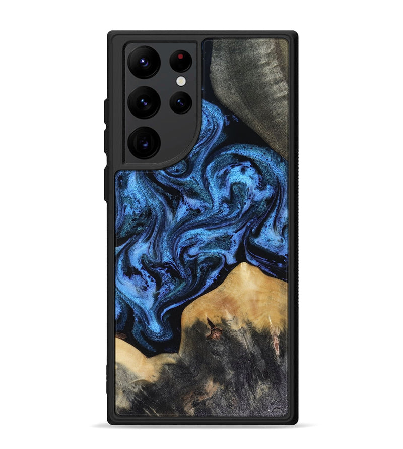 Galaxy S22 Ultra Wood Phone Case - Arsenio (Blue, 816375)
