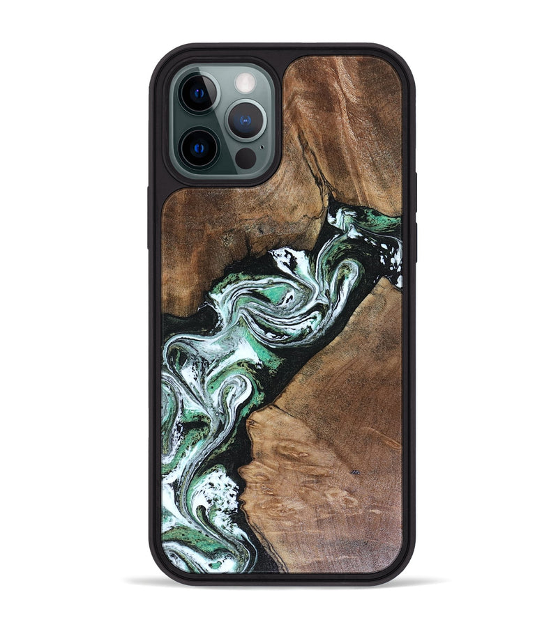 iPhone 12 Pro Max Wood Phone Case - Keira (Green, 816382)