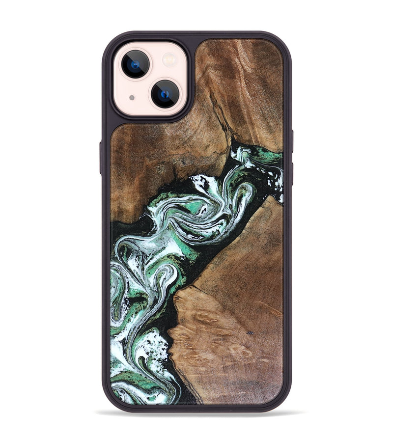 iPhone 14 Plus Wood Phone Case - Keira (Green, 816382)