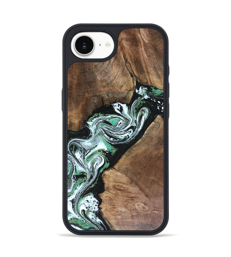 iPhone 16e Wood Phone Case - Keira (Green, 816382)