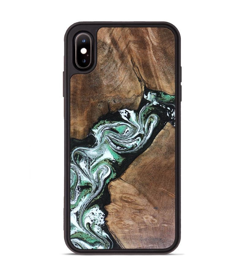 iPhone Xs Max Wood Phone Case - Keira (Green, 816382)