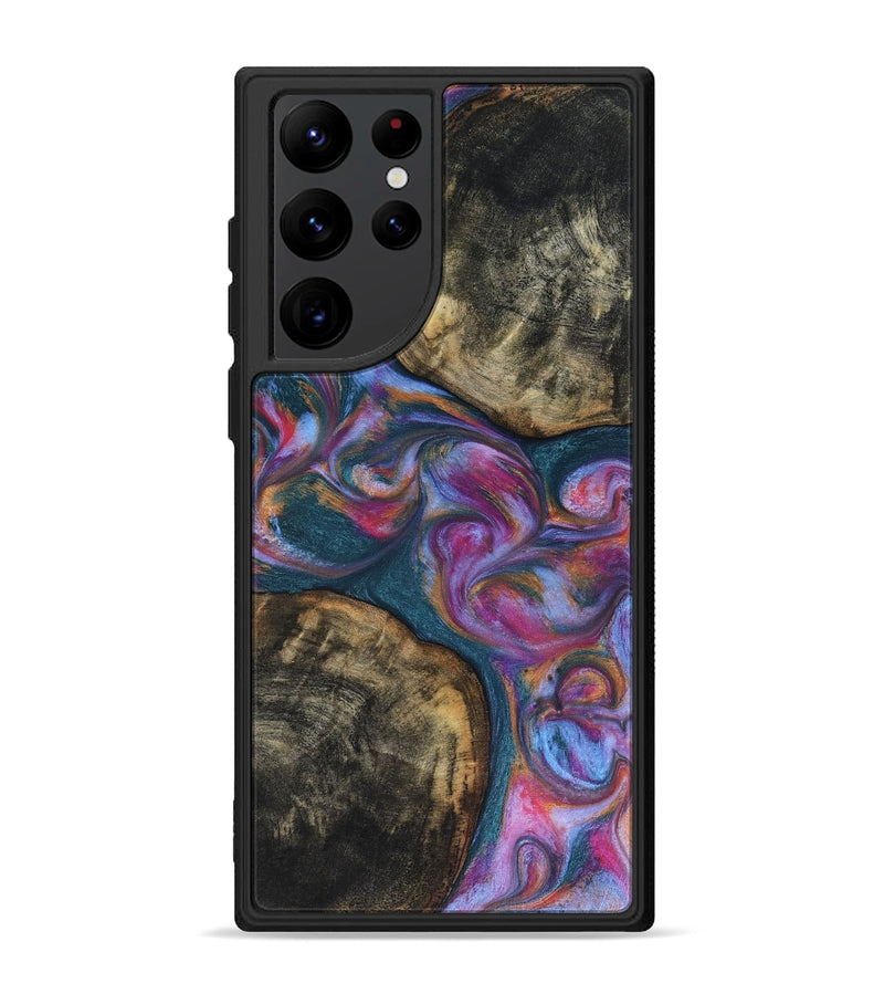 Galaxy S22 Ultra Wood Phone Case - Maurine (Blue, 816402)