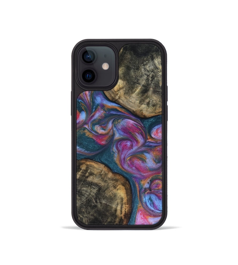 iPhone 12 mini Wood Phone Case - Maurine (Blue, 816402)