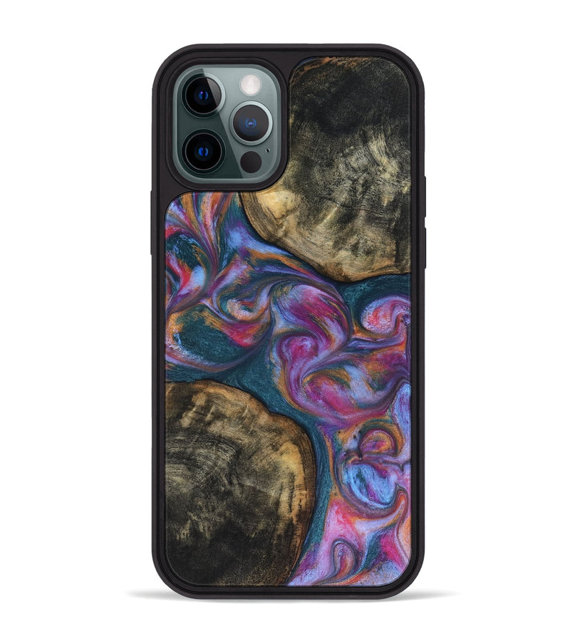 iPhone 12 Pro Max Wood Phone Case - Maurine (Blue, 816402)