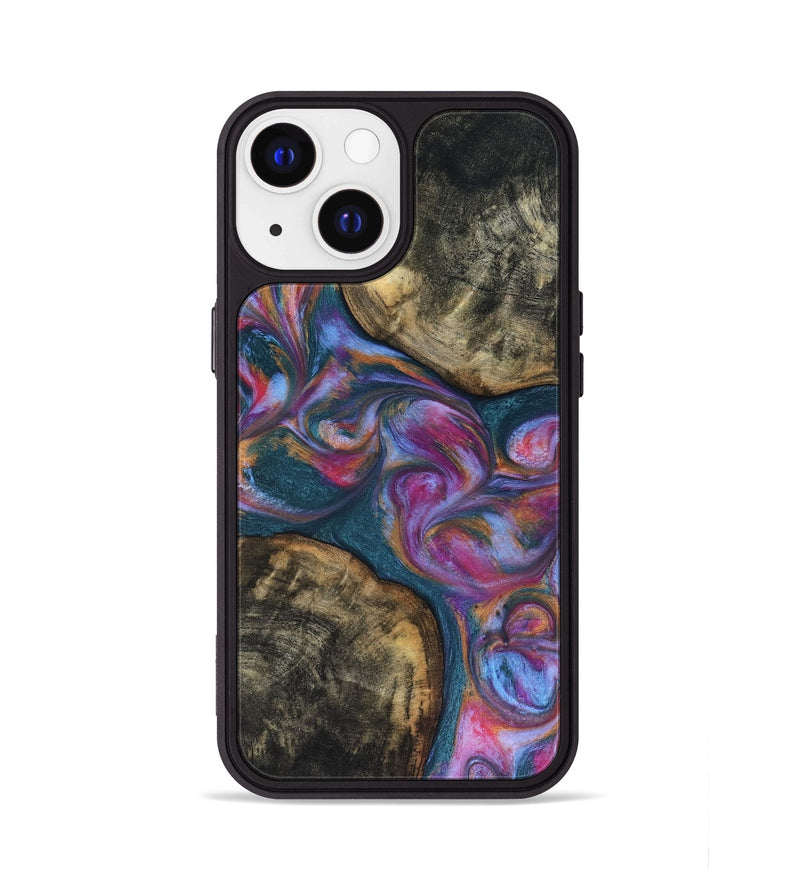 iPhone 13 Wood Phone Case - Maurine (Blue, 816402)