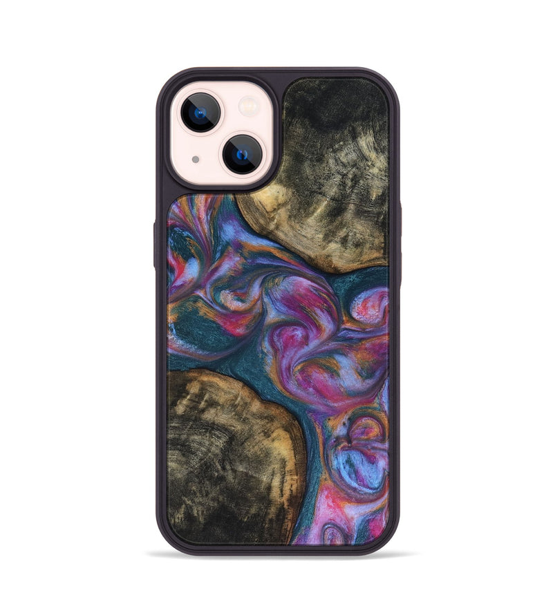 iPhone 14 Wood Phone Case - Maurine (Blue, 816402)