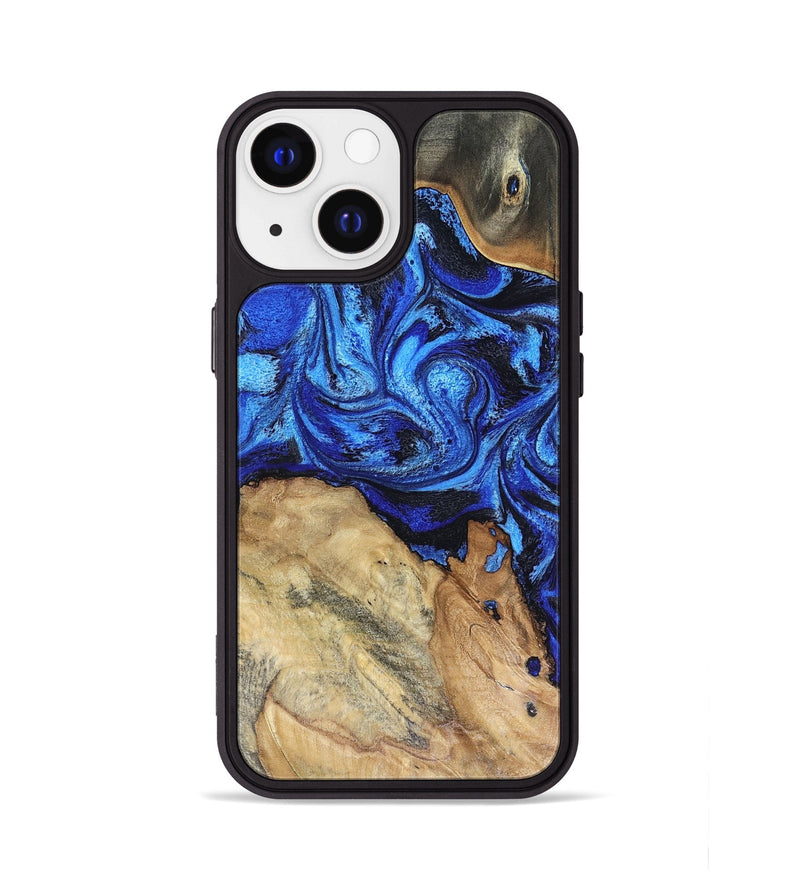 iPhone 13 Wood Phone Case - Rivka (Blue, 816404)