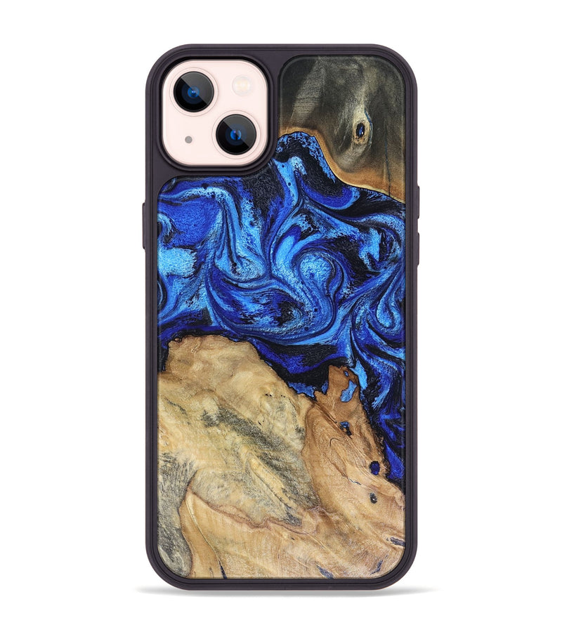 iPhone 14 Plus Wood Phone Case - Rivka (Blue, 816404)