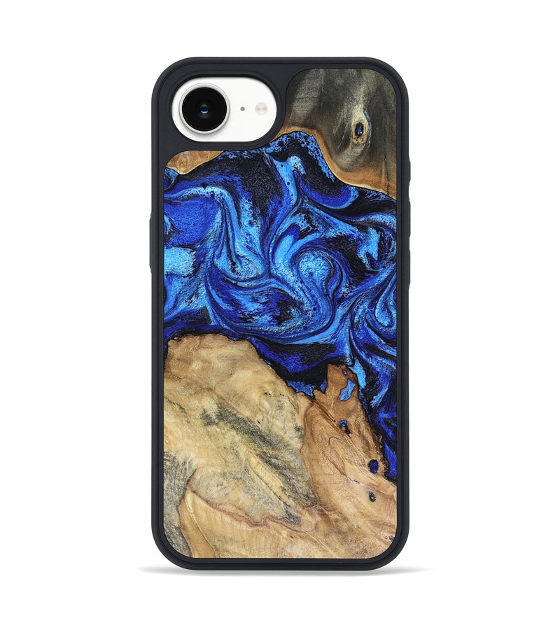 iPhone 16e Wood Phone Case - Rivka (Blue, 816404)