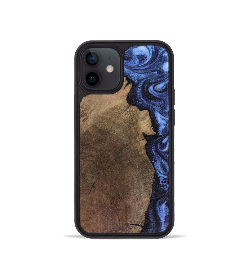 iPhone 12 mini Wood Phone Case - Hampton (Blue, 816405)