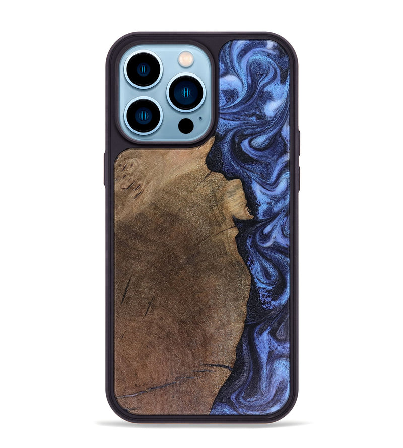 iPhone 14 Pro Max Wood Phone Case - Hampton (Blue, 816405)