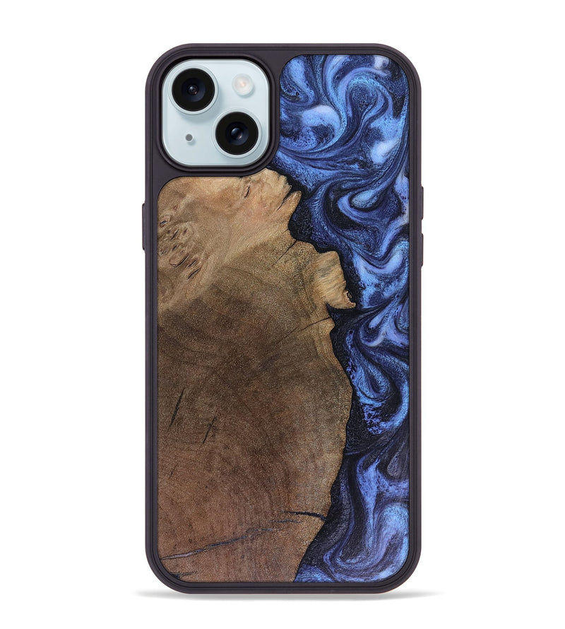 iPhone 15 Plus Wood Phone Case - Hampton (Blue, 816405)