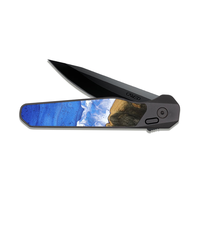 EDC Dark Slate Wood Pocket Knife - Jaelynn (Coastal, 816445)