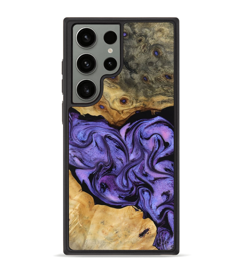 Galaxy S23 Ultra Wood Phone Case - Bennie (Purple, 816457)