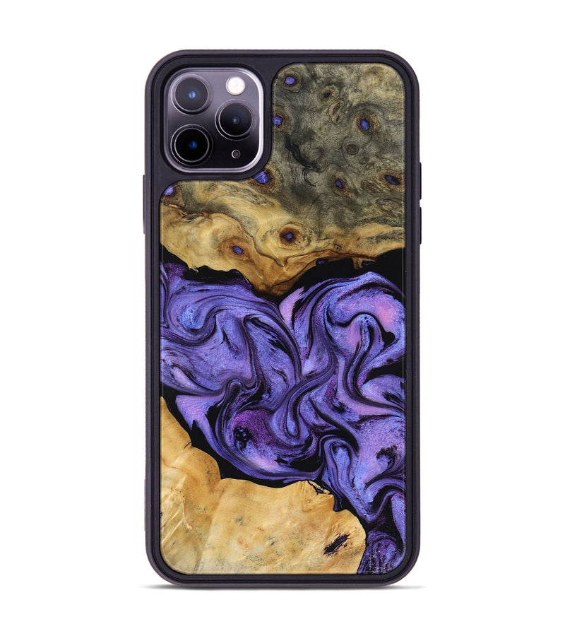 iPhone 11 Pro Max Wood Phone Case - Bennie (Purple, 816457)