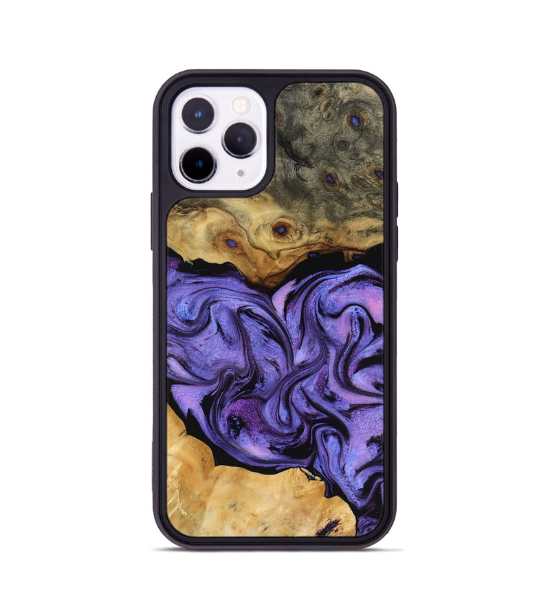 iPhone 11 Pro Wood Phone Case - Bennie (Purple, 816457)