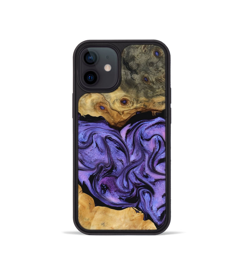 iPhone 12 mini Wood Phone Case - Bennie (Purple, 816457)