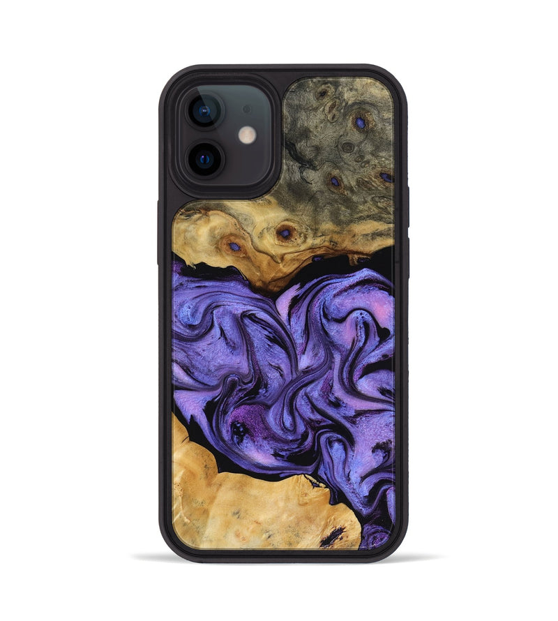 iPhone 12 Wood Phone Case - Bennie (Purple, 816457)