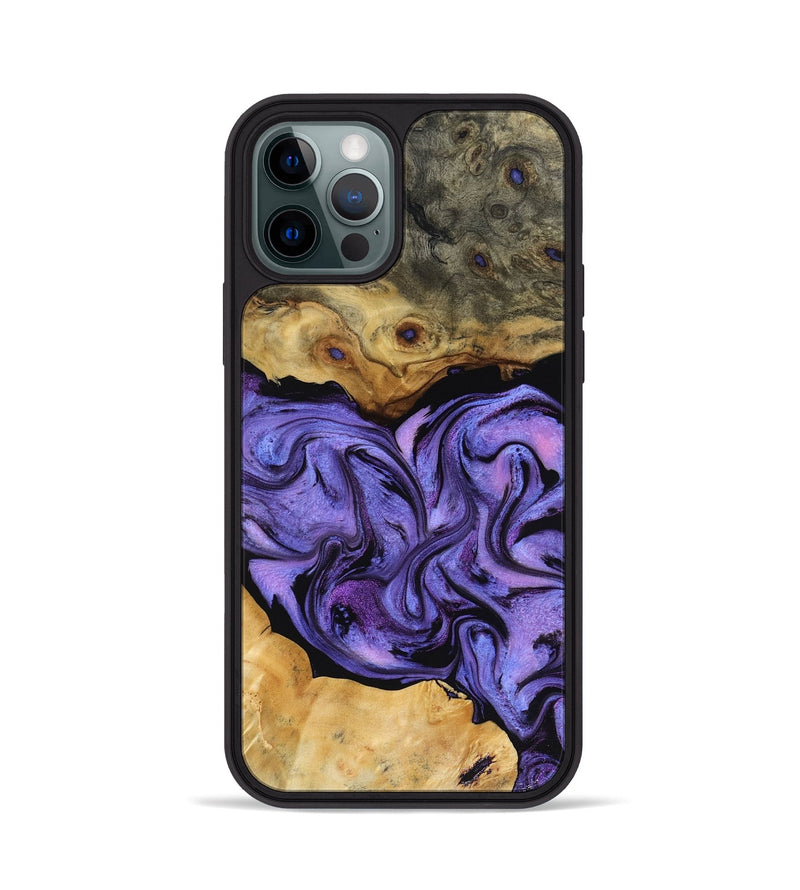 iPhone 12 Pro Wood Phone Case - Bennie (Purple, 816457)