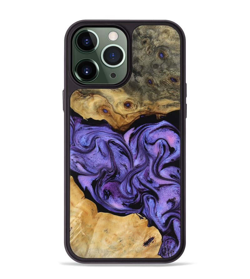 iPhone 13 Pro Max Wood Phone Case - Bennie (Purple, 816457)