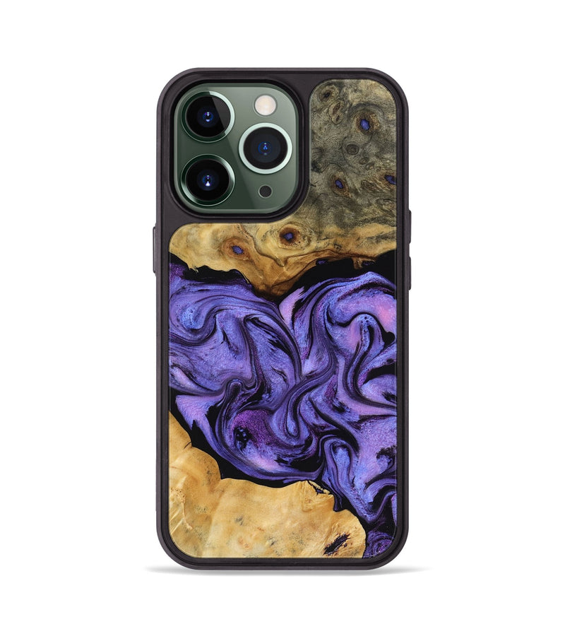 iPhone 13 Pro Wood Phone Case - Bennie (Purple, 816457)
