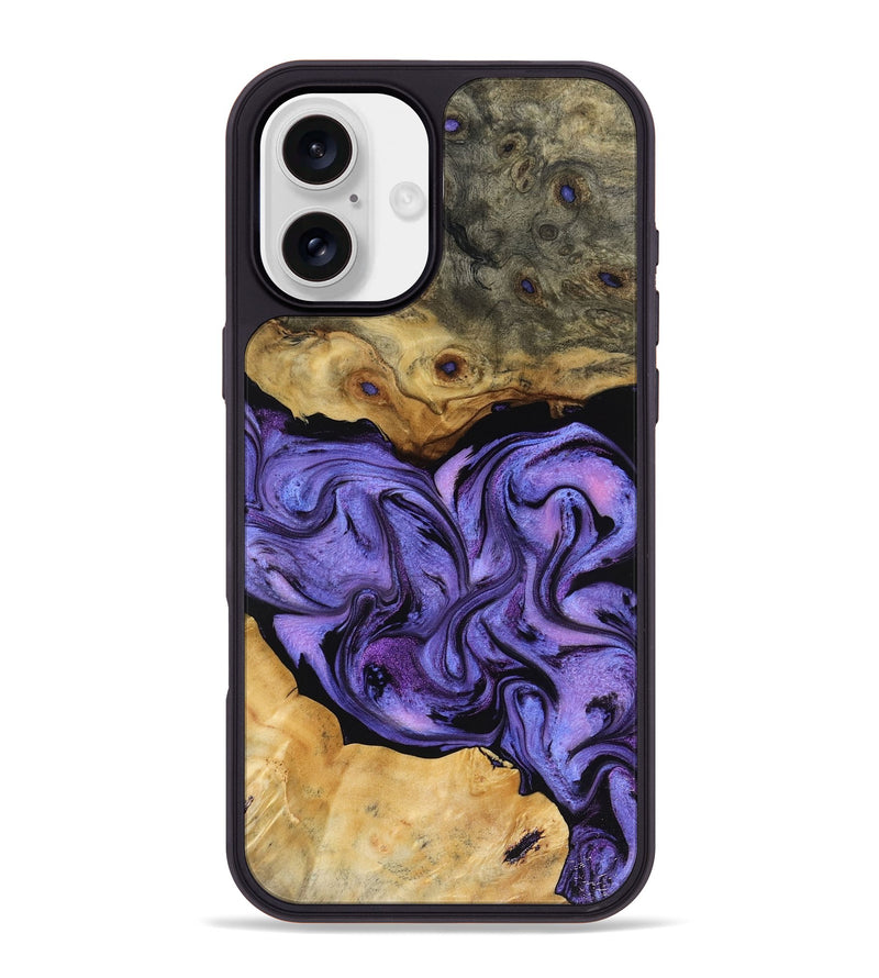iPhone 16 Plus Wood Phone Case - Bennie (Purple, 816457)