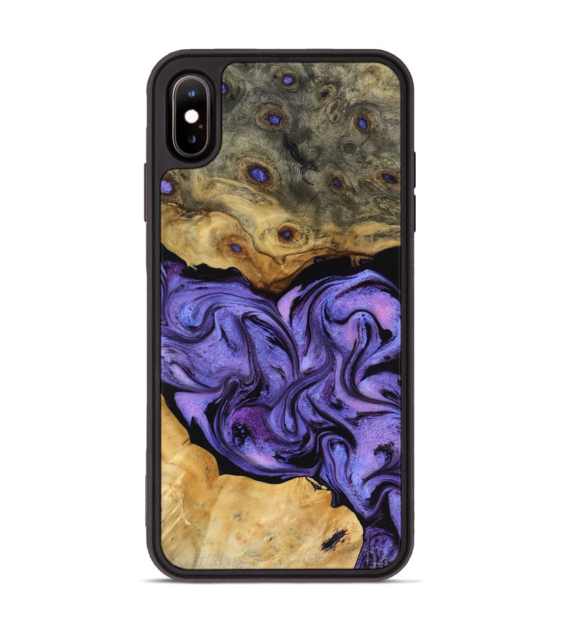 iPhone Xs Max Wood Phone Case - Bennie (Purple, 816457)