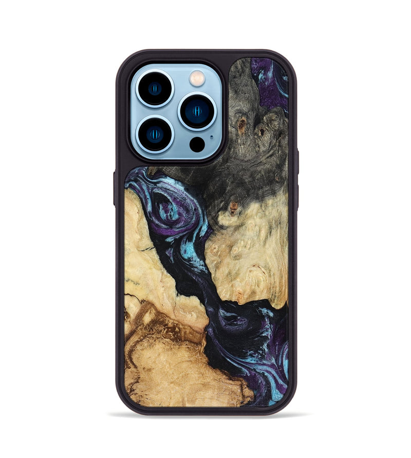iPhone 14 Pro Wood Phone Case - Ethan (Purple, 816458)
