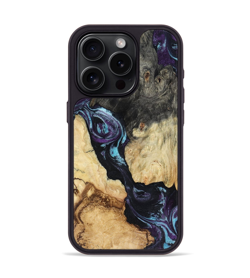 iPhone 15 Pro Wood Phone Case - Ethan (Purple, 816458)