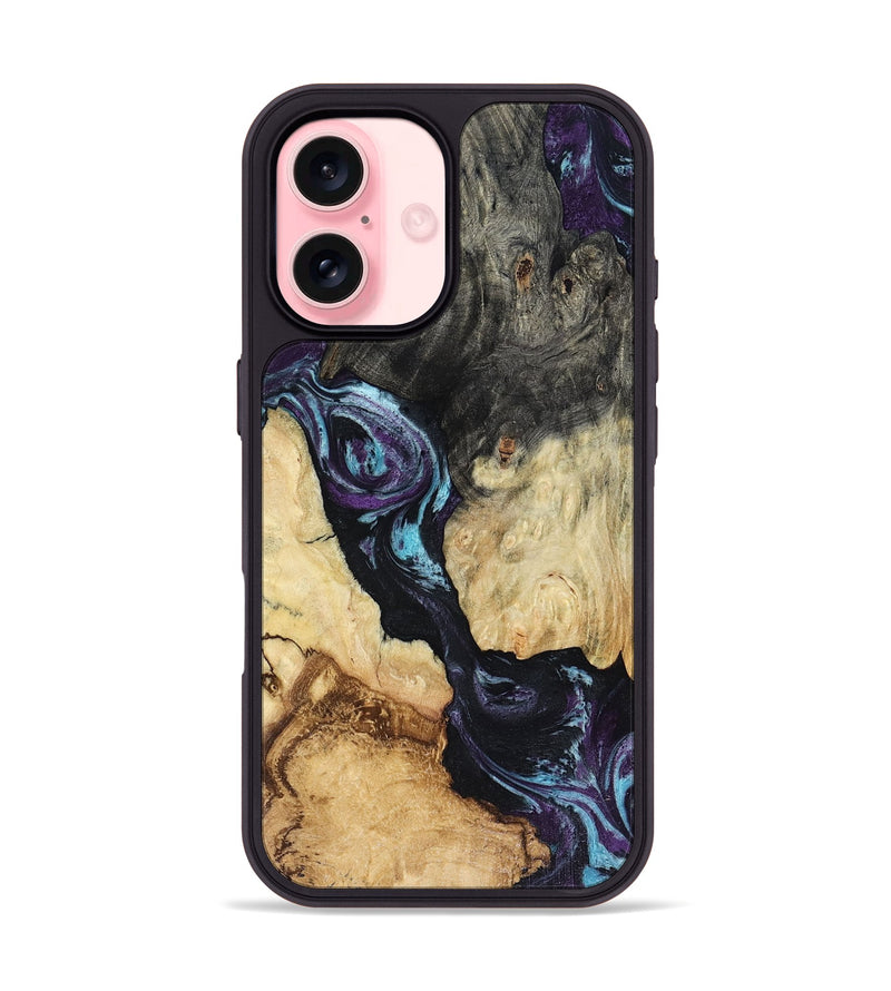 iPhone 16 Wood Phone Case - Ethan (Purple, 816458)