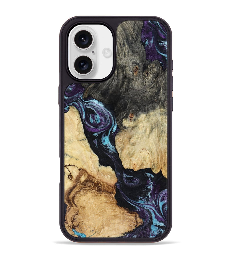 iPhone 16 Plus Wood Phone Case - Ethan (Purple, 816458)