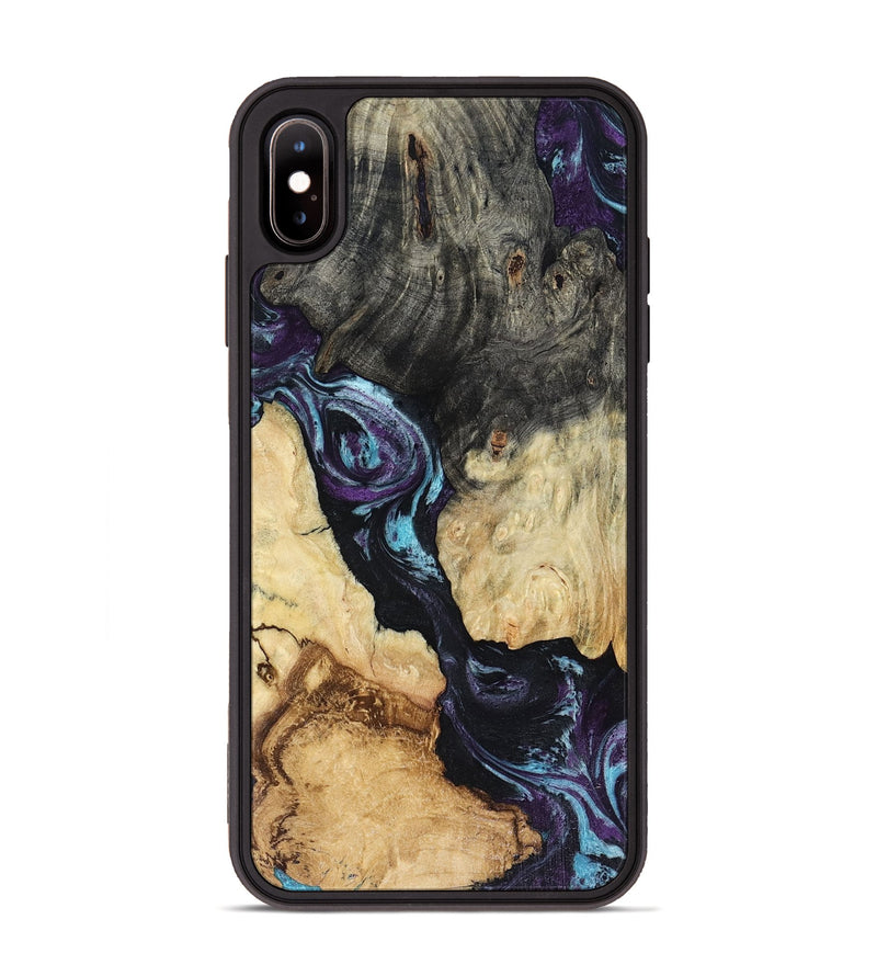 iPhone Xs Max Wood Phone Case - Ethan (Purple, 816458)