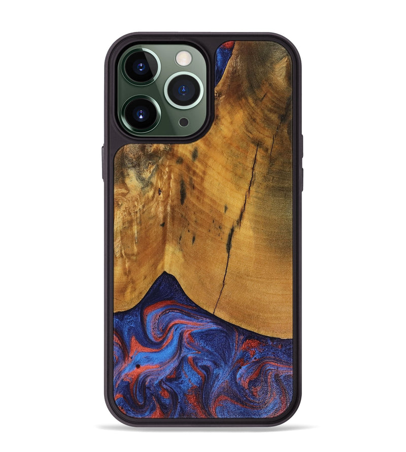iPhone 13 Pro Max Wood Phone Case - Benny (Red, 816465)
