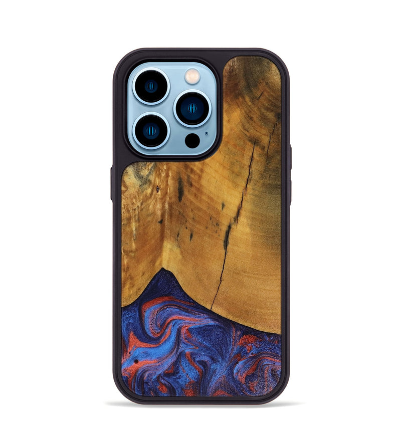 iPhone 14 Pro Wood Phone Case - Benny (Red, 816465)