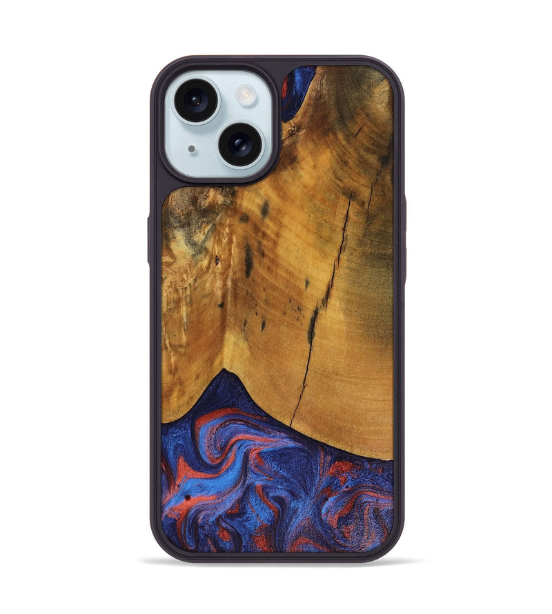 iPhone 15 Wood Phone Case - Benny (Red, 816465)