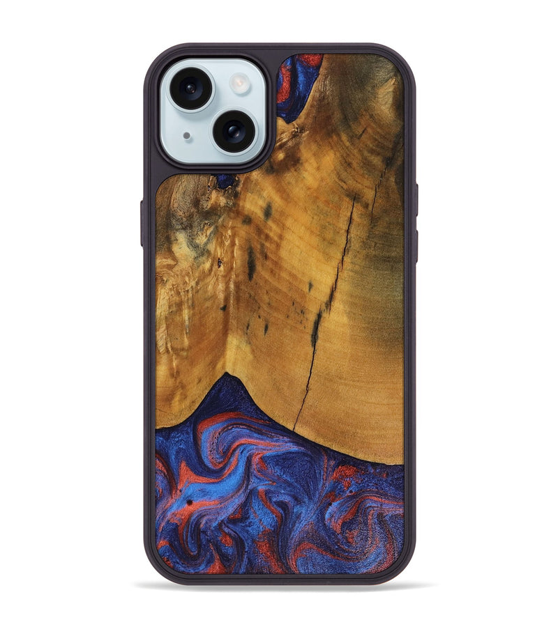 iPhone 15 Plus Wood Phone Case - Benny (Red, 816465)