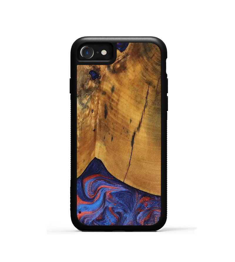 iPhone SE Wood Phone Case - Benny (Red, 816465)