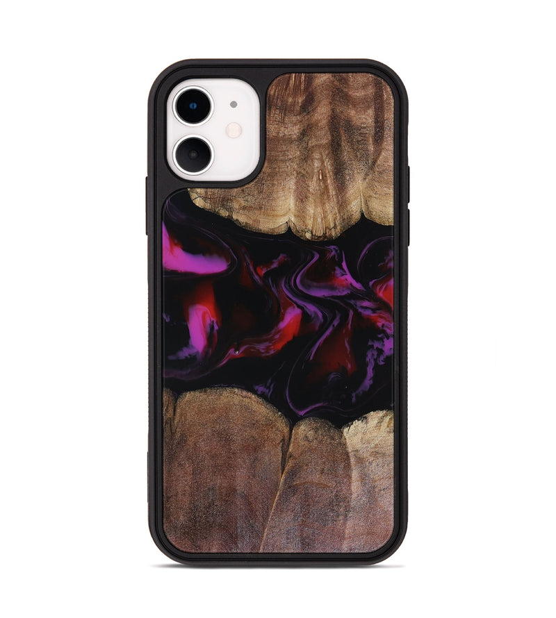 iPhone 11 Wood Phone Case - Lavinia (Red, 816466)