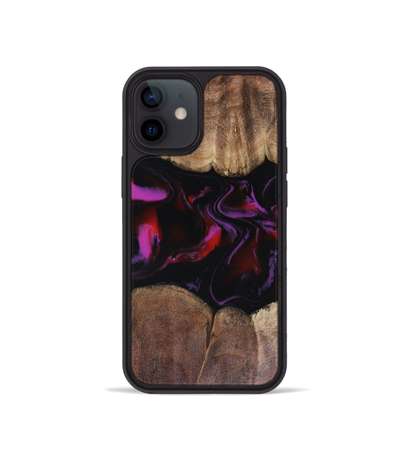 iPhone 12 mini Wood Phone Case - Lavinia (Red, 816466)
