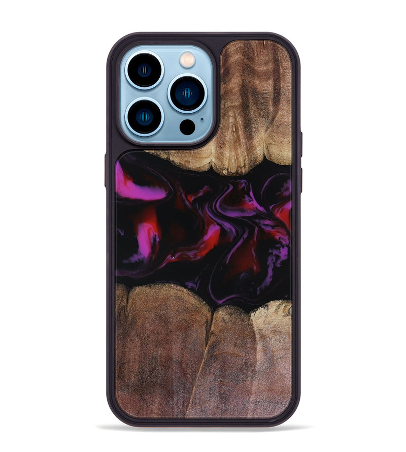 iPhone 14 Pro Max Wood Phone Case - Lavinia (Red, 816466)