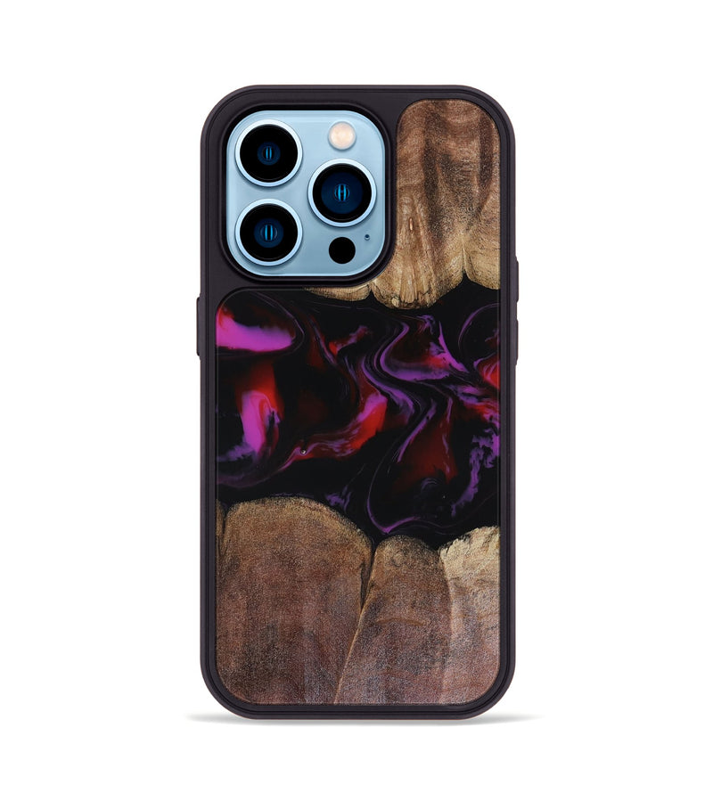 iPhone 14 Pro Wood Phone Case - Lavinia (Red, 816466)
