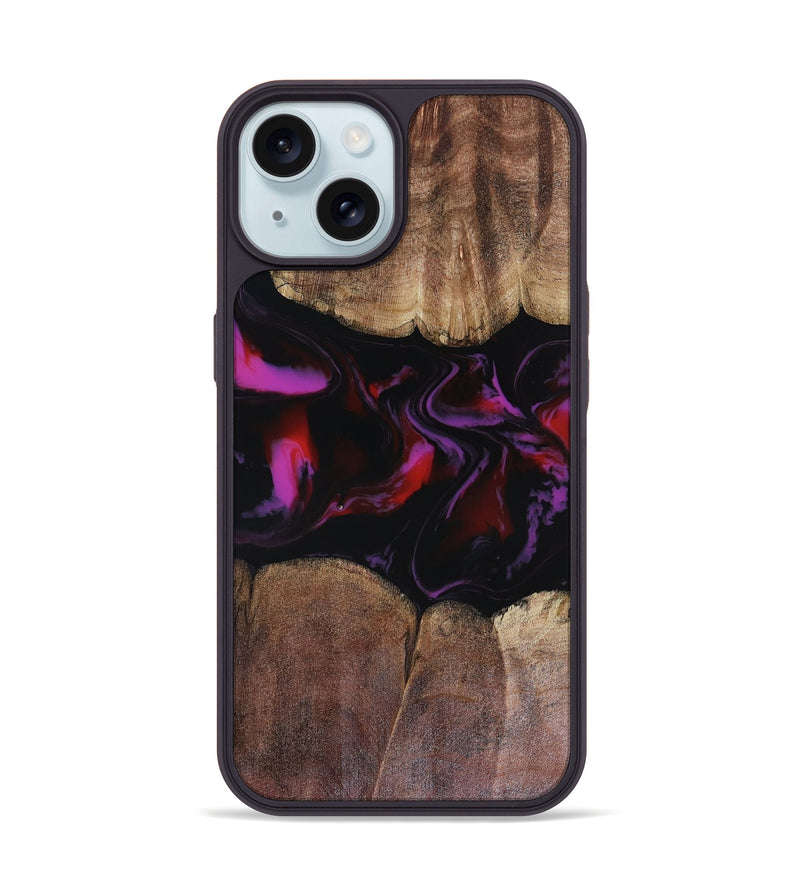 iPhone 15 Wood Phone Case - Lavinia (Red, 816466)