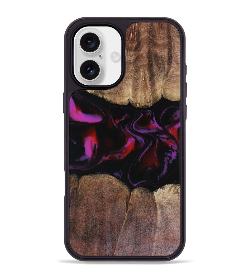 iPhone 16 Plus Wood Phone Case - Lavinia (Red, 816466)