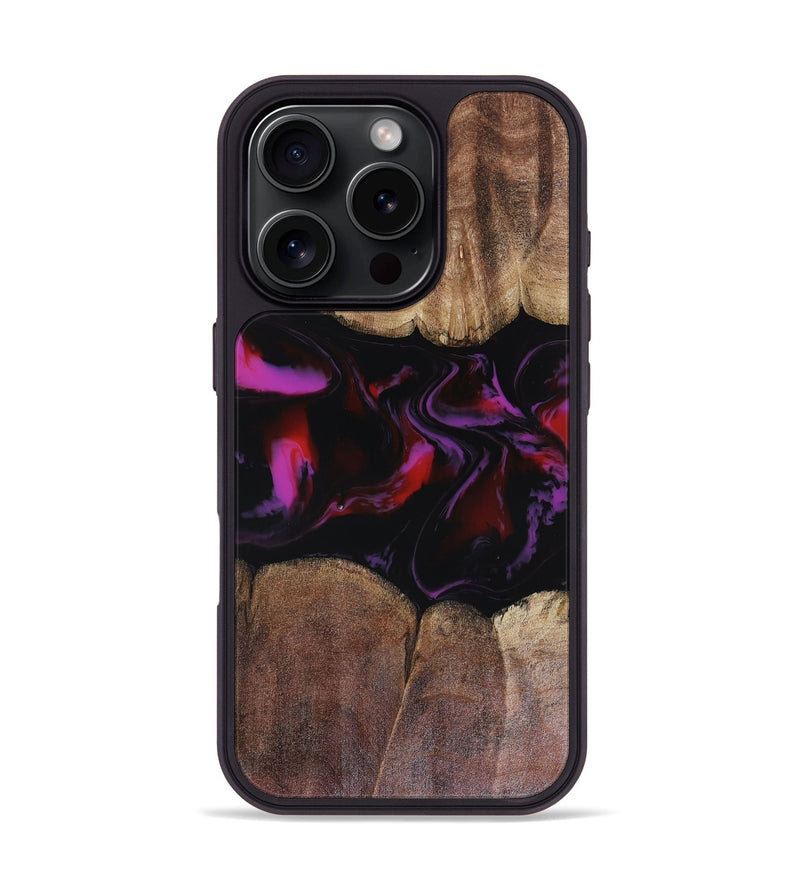 iPhone 16 Pro Wood Phone Case - Lavinia (Red, 816466)
