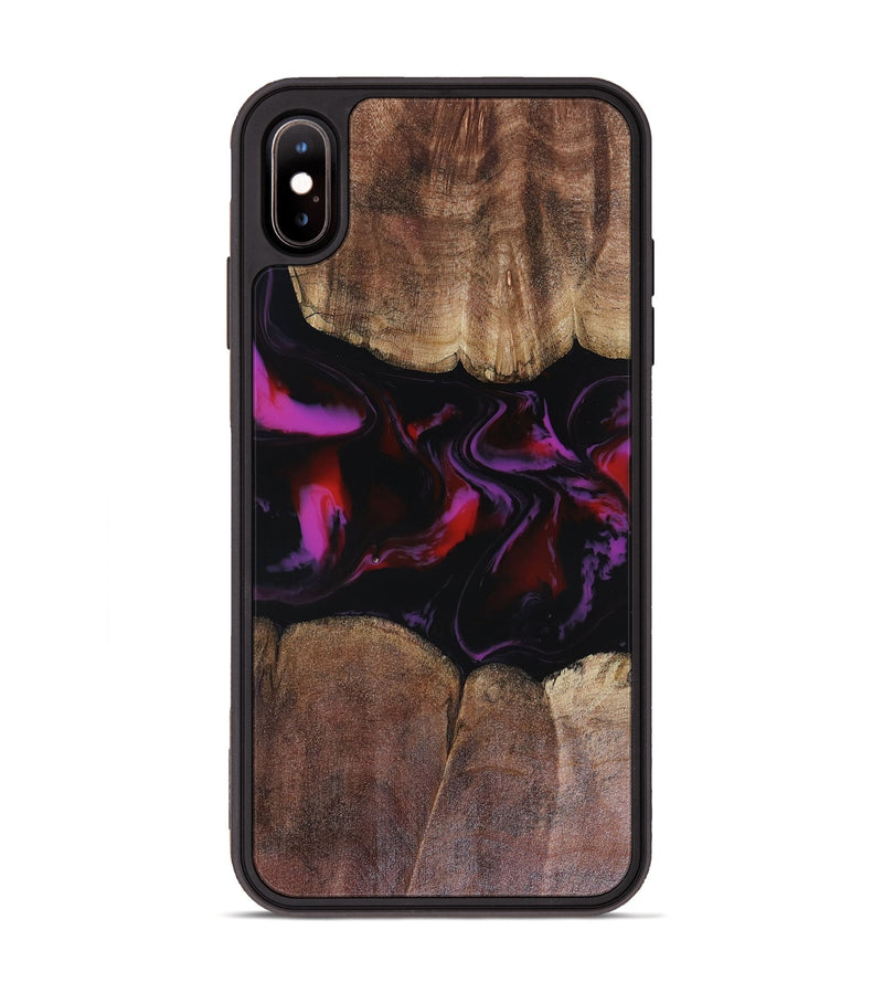 iPhone Xs Max Wood Phone Case - Lavinia (Red, 816466)