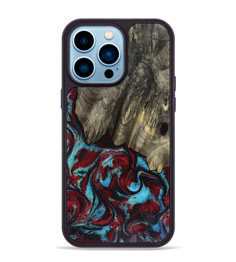 iPhone 14 Pro Max Wood Phone Case - Cierra (Red, 816467)